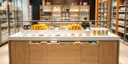 Balcão para PDV para degustação e demonstração de produtos