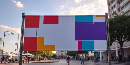 Divulgação de eventos fica mais eficiente com faixa em lona