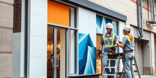 Impressão em PVC para fachadas e sinalização interna