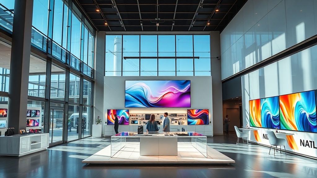 Tendências atuais em displays para exposição de smartphones