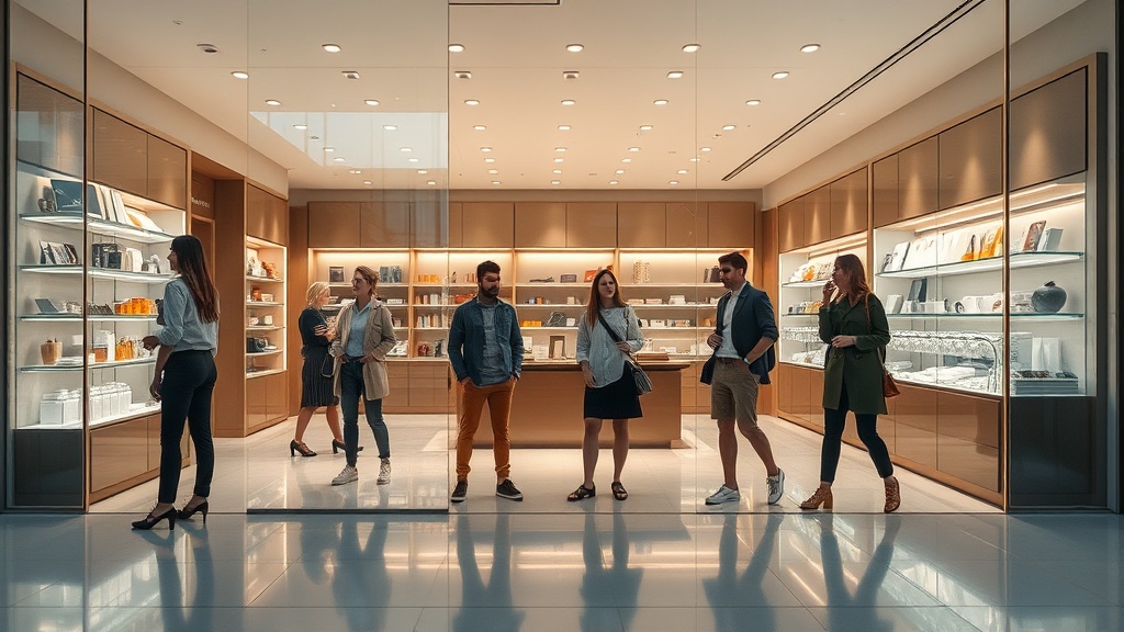 Integração entre vitrine, interior da loja e experiência do cliente